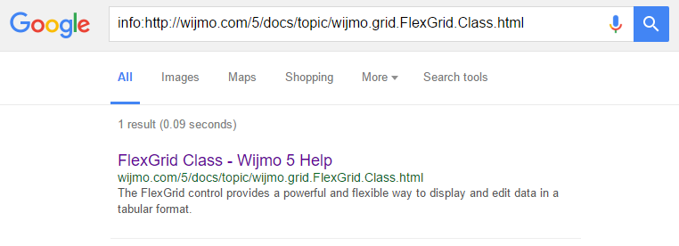 Вот как мы хотим, чтобы наша документация класса FlexGrid отображалась в Google:   Отображение удобного для читателя релевантного заголовка и описания Теперь у нас есть заголовок, относящийся к теме класса FlexGrid, и более читаемое описание